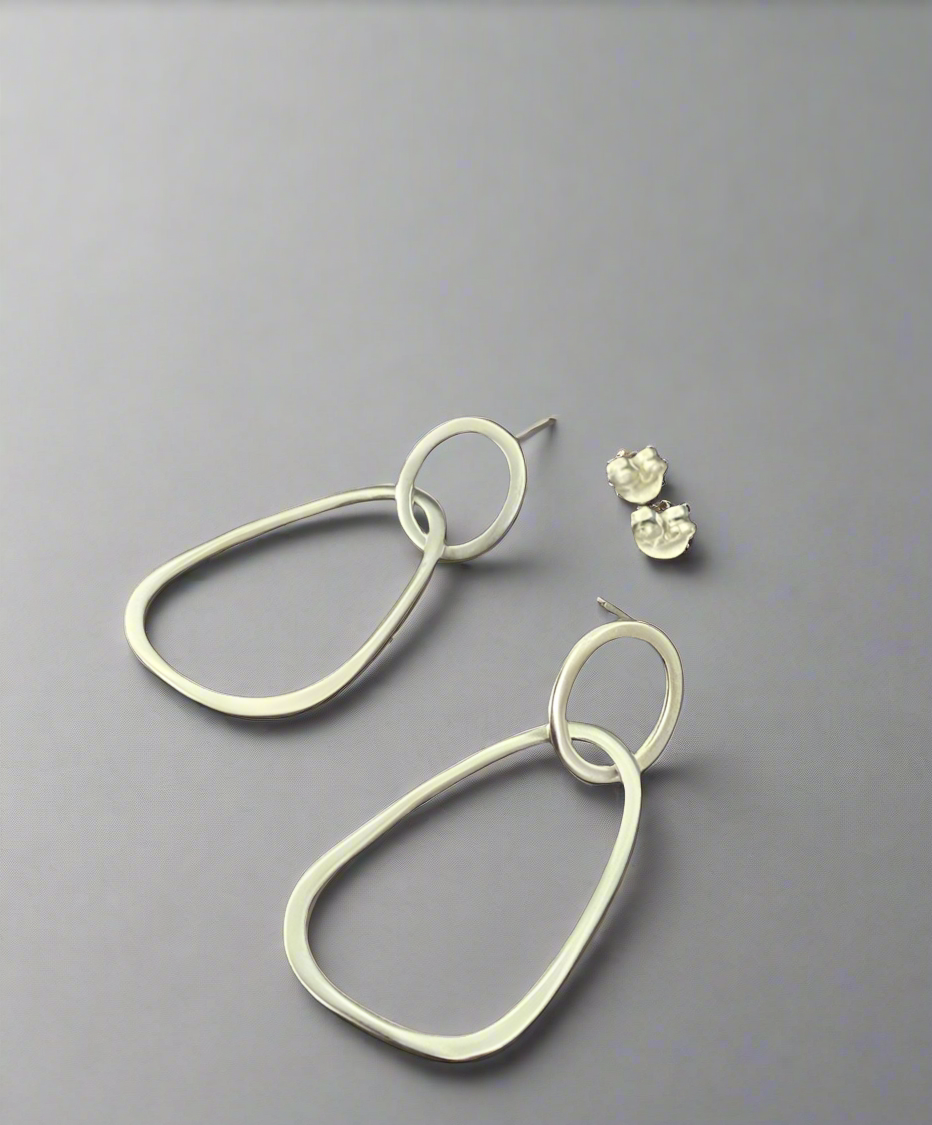 Silver Organic Studs