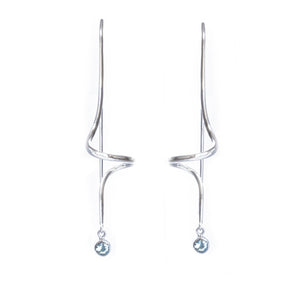 The Blue Topaz Spiral Earrings