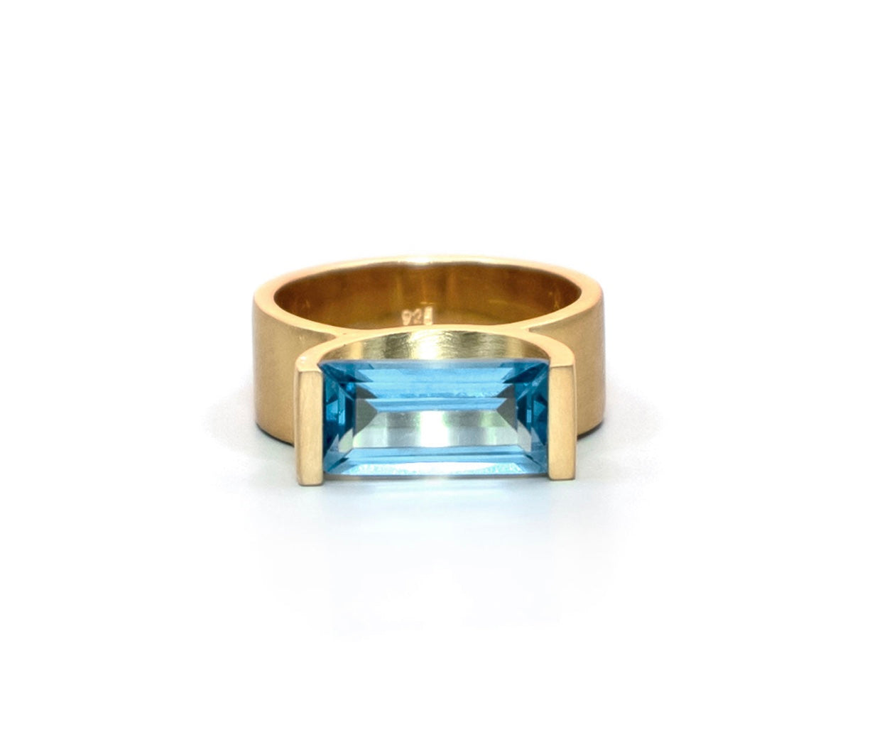 The Annisa Blue Topaz  Gold Ring