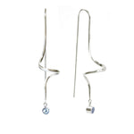 The Blue Topaz Spiral Earrings