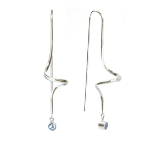 The Blue Topaz Spiral Earrings